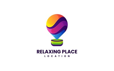 Logotipo colorido degradado de lugar relajante