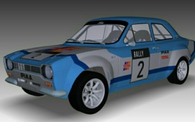Modelo 3d del coche deportivo Ford Escort