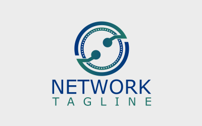 Netzwerk-Symbol-Design-Logo-Vorlage