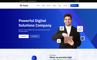Poket - Startup Agency WordPress Theme