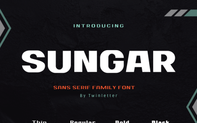 Sungar zarif sans serif yazı tipi