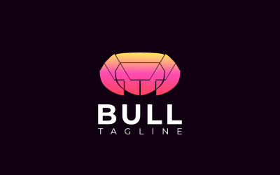 Bull Tech Maskottchen futuristisches Logo