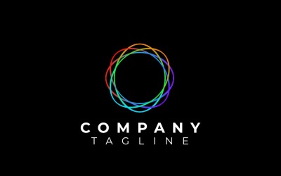 Gradient Round Tech Modernes Logo