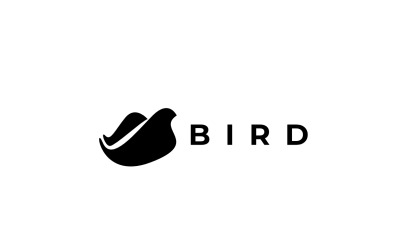Logo d&amp;#39;entreprise silhouette simple oiseau