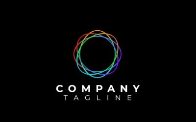 Logo moderne Gradient Round Tech