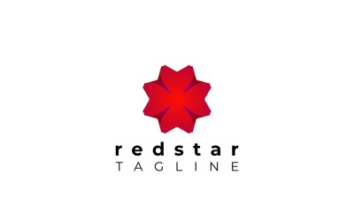 Логотип Red Star Flower Boutique Gradient