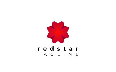 Red Star Flower Boutique Gradient Logo