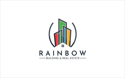 Веселка Будівля нерухомості дизайн логотипу