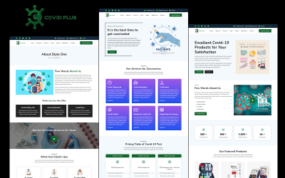 Covid Plus - Motyw WordPress dla koronawirusa, szpitala, kliniki, laboratorium i sklepu medycznego