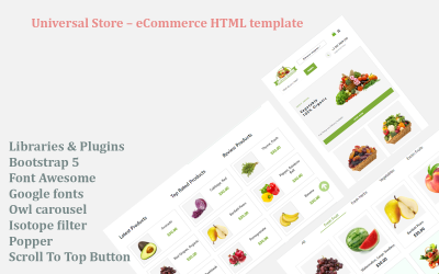 Evrensel Mağaza – e-Ticaret HTML şablonu