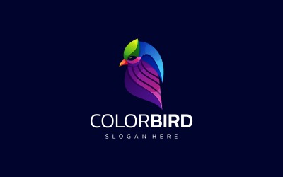 Farbe Vogel Farbverlauf Logo Stil