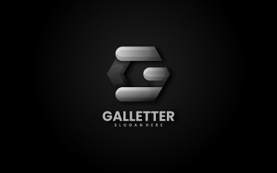 Litera G sześciokątne logo gradientowe