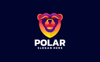 Logotipo colorido gradiente polar
