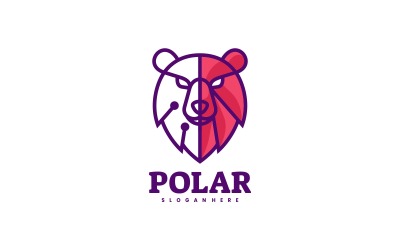 Modèle de logo simple polaire