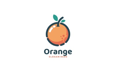 Orange Simple Mascot Logo