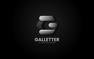 Písmeno G šestiúhelník Gradient Logo