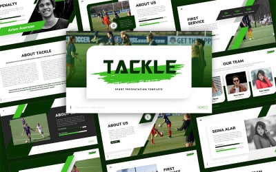 Tackle Sport Mehrzweck-PowerPoint-Präsentationsvorlage