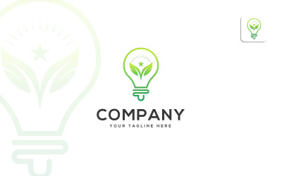 Eco Light logotyp vektor mall