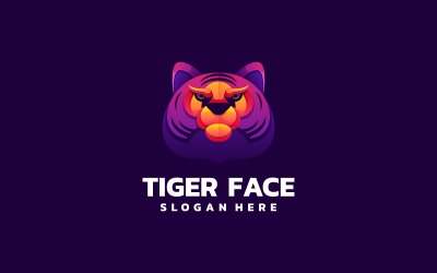 Logo-Stil mit Tigergesicht