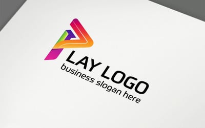 Modèle abstrait de logo de lettre P V2