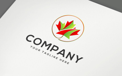 Modèle de logo d&amp;#39;érable canadien