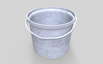 Old Paint Bucket - Game Ready Низкополигональная 3D модель