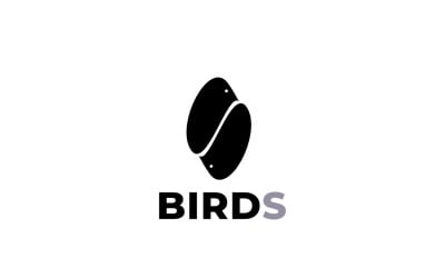 Smart fågelbokstav S-logotyp