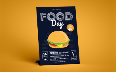 Attraktive Food Day Flyer-Vorlage