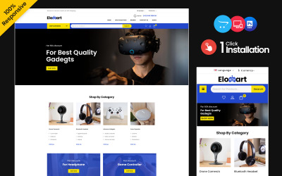 Elomart - Электроника и гаджеты Адаптивная тема Opencart