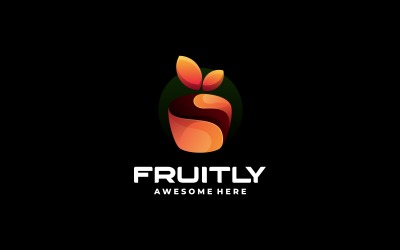 Estilo de logotipo de gradiente de frutas