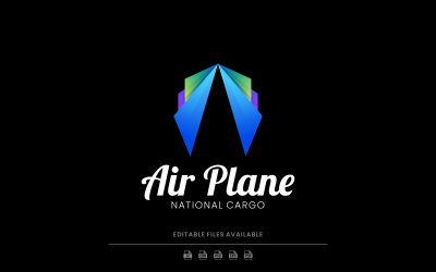 Flugzeug-Gradient-Logo-Stil