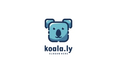 Koala-Kasten-einfaches Maskottchen-Logo