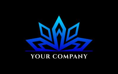 Modello logo design personalizzato fiore 5
