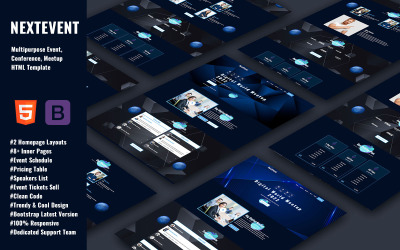 NextEvent – víceúčelová událost, konference, šablona HTML setkání