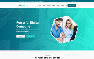 Wefirm - 强大的数字公司 WordPress 主题