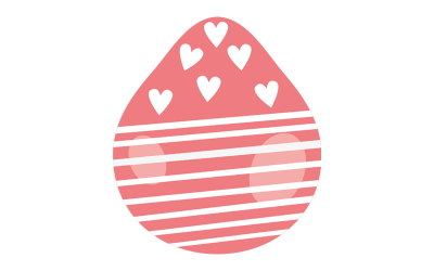Colored Easter Egg Illustration Design