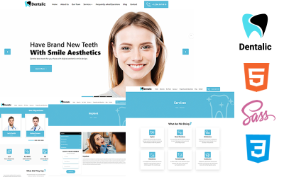 Dentalic - Dental Esthetics &amp;amp; Dental Clinic HTML5 Css3 thema website sjabloon
