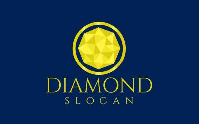 Diseño de logotipo de forma abstracta de diamante 2