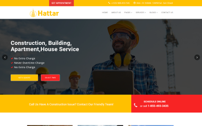Hatar-Konstruktion || Responsive HTML 5 Website-Vorlage