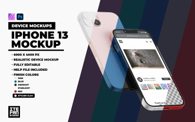Реалистичный макет устройства iPhone 13