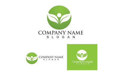 Bladgroen Logo En Symbool Natuur V13