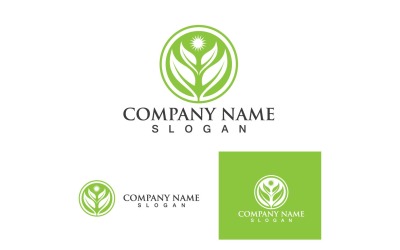 Bladgroen Logo En Symbool Natuur V7