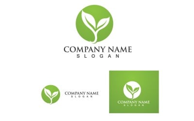 Leaf Green Logo And Symbol Nature V14