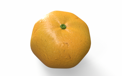 Modelo 3D GameReady de baja poli naranja