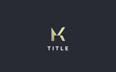 Розкішний елегантний буква K буква монограма логотип