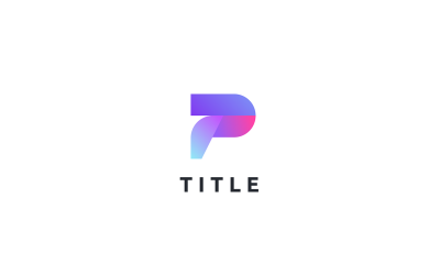 Vibrant Geometrical P Tech Shading Monogram Logo