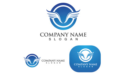Wing Bird Falcon Logo And Symbol V13