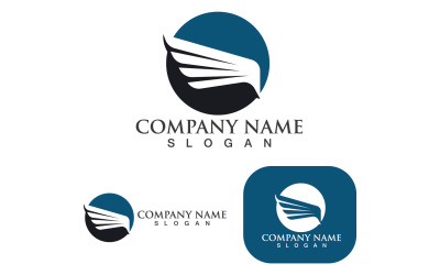 Wing Bird Falcon Logo And Symbol V14