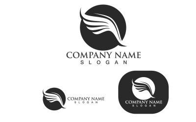 Wing Bird Falcon Logo And Symbol V18