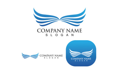 Wing Bird Falcon Logo And Symbol V4